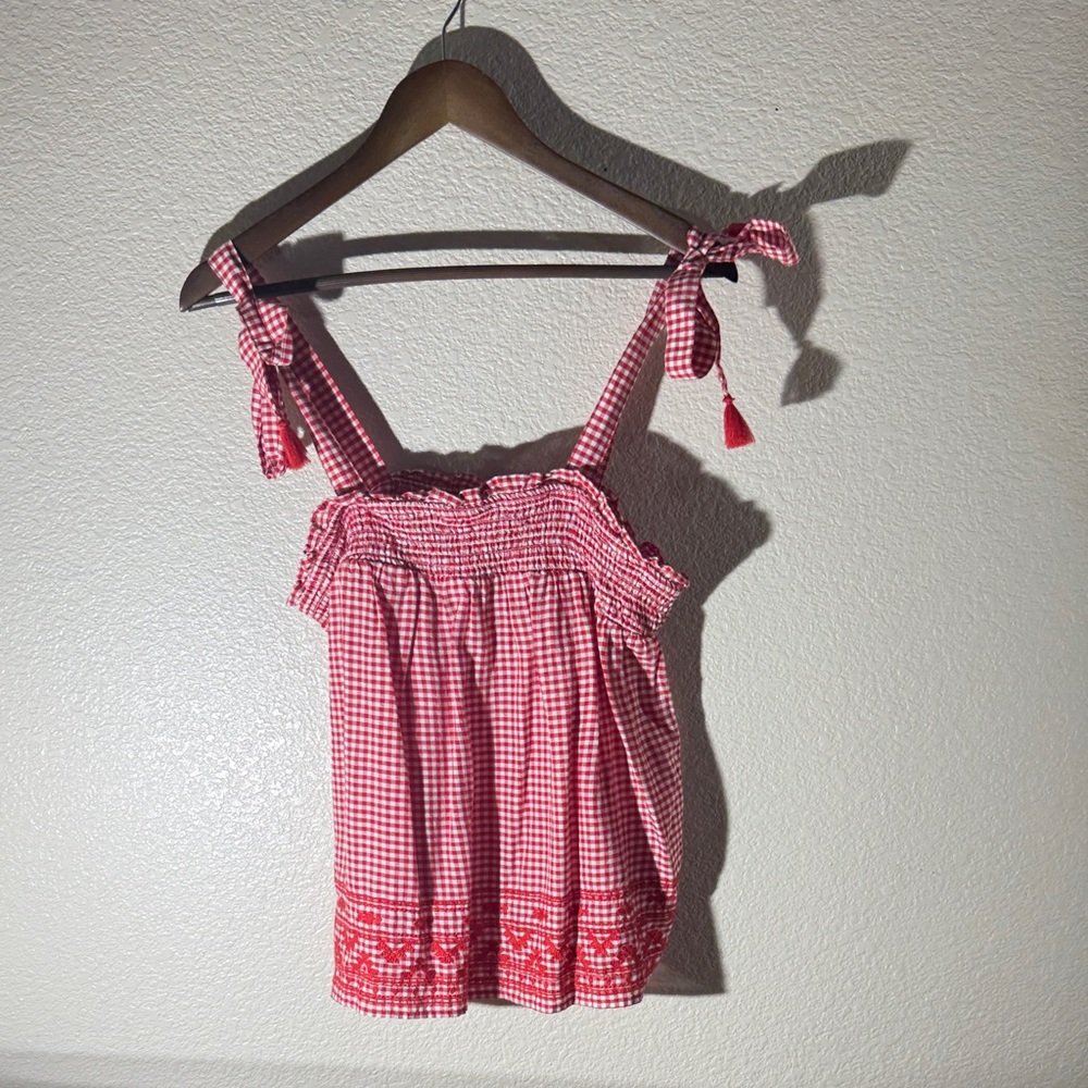 Old Navy Red Gingham Tank Top